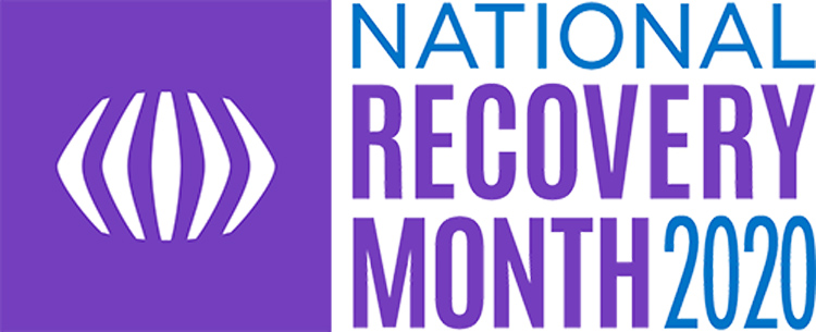 National Recovery Month 2020 graphic - recovery is possible